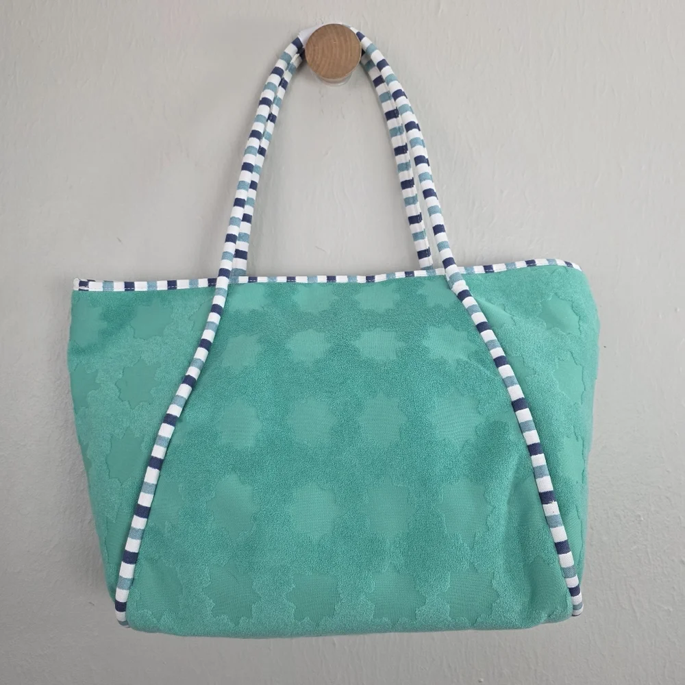 NWT Roller Rabbit Target Star Geo Terry Beach Large Tote Bag - Picture 10 of 13